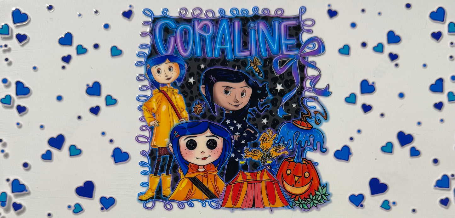 CORALINE BLUE HEARTS PUMPKINS