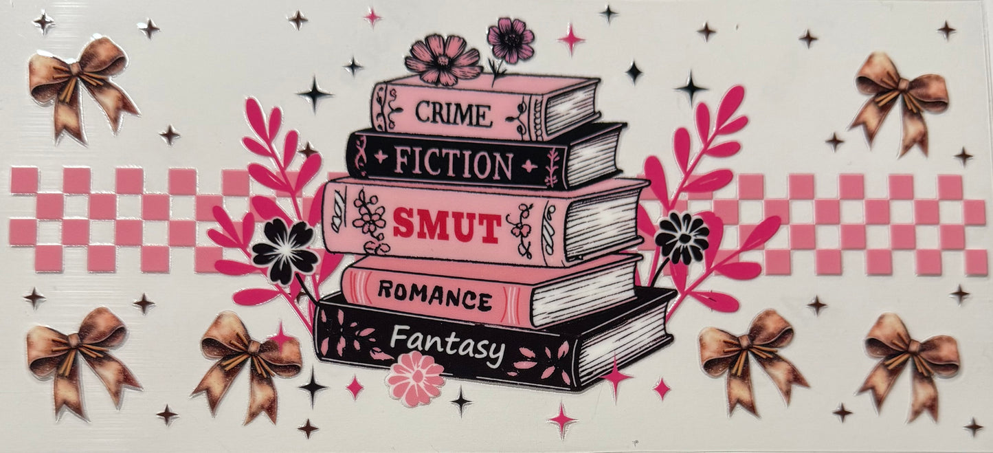 BOOKS PINK CHECKERED CRIME FICTION FANTASY SMUT