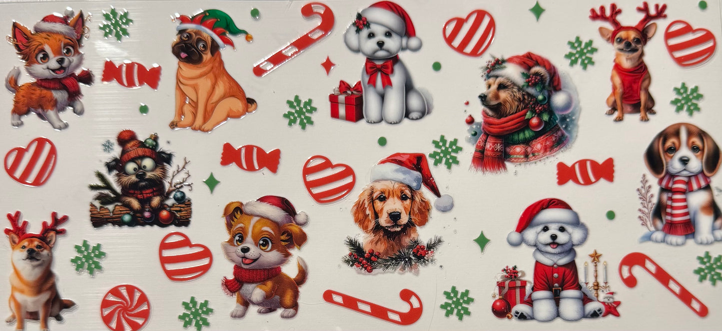 CHRISTMAS DOGS WITH CANDY CANES