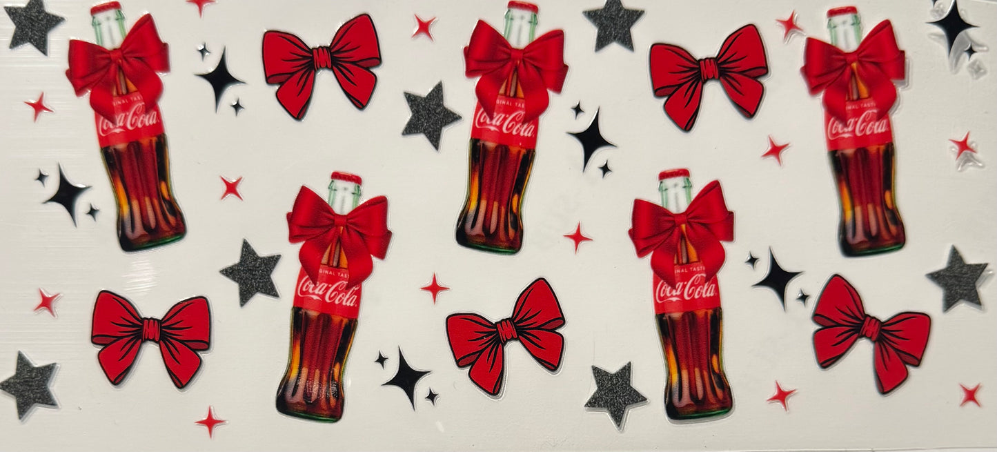 COKE BOTTLES WITH BOWS AND STARS