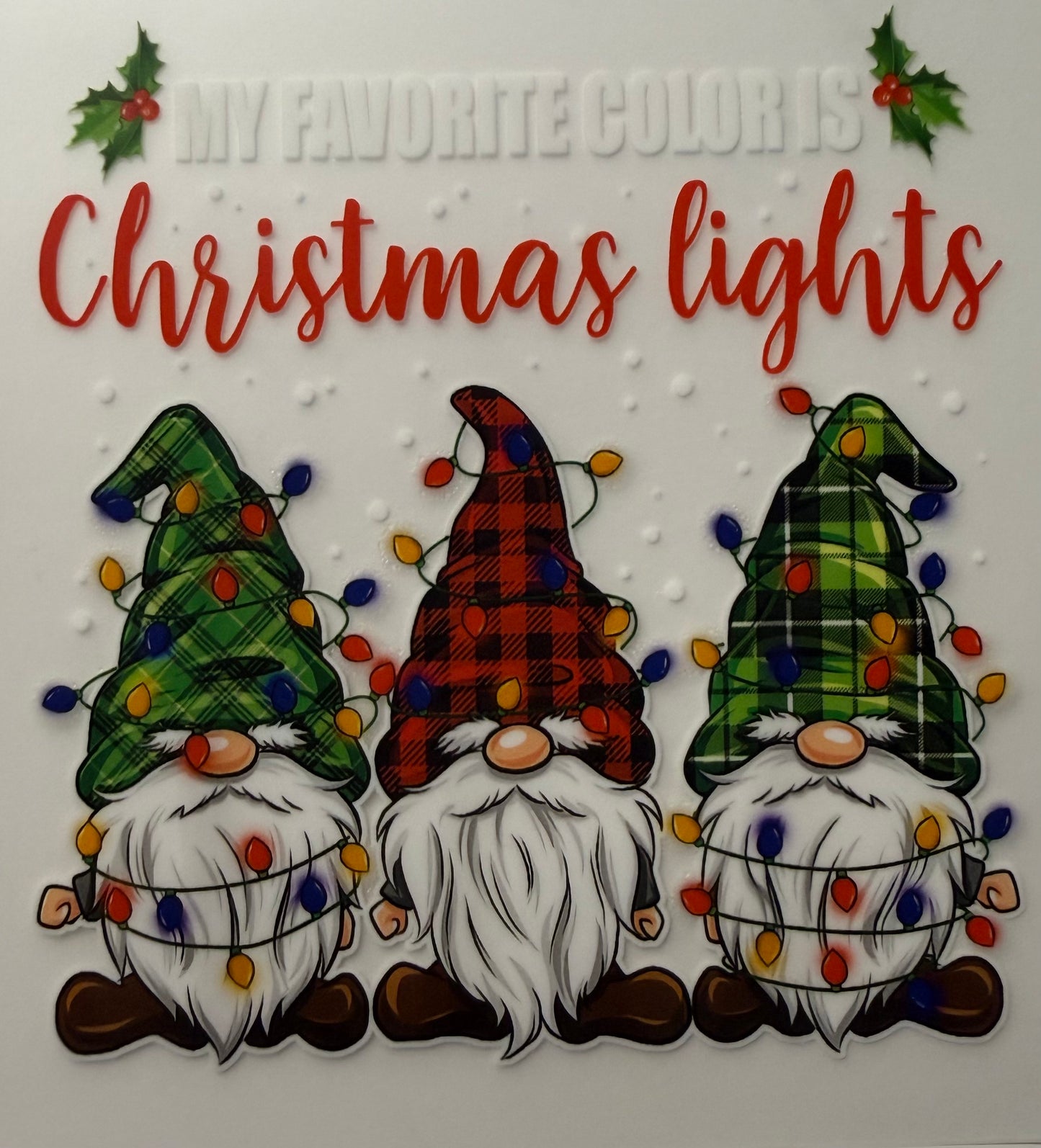 CHRISTMAS LIGHTS GNOMES POCKET