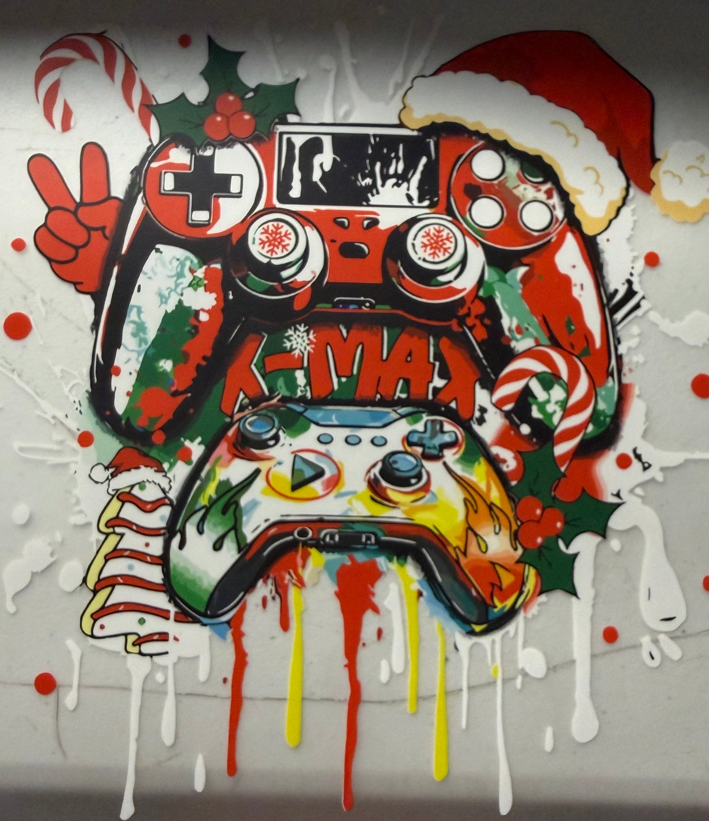 GAMER CONTROLLERS SANTA HAT