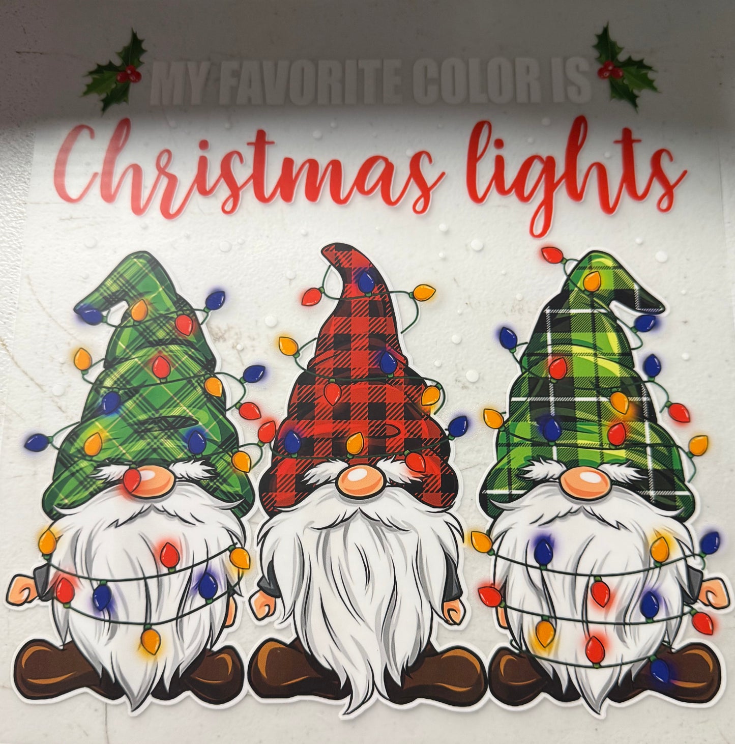 CHRISTMAS LIGHTS GNOMES