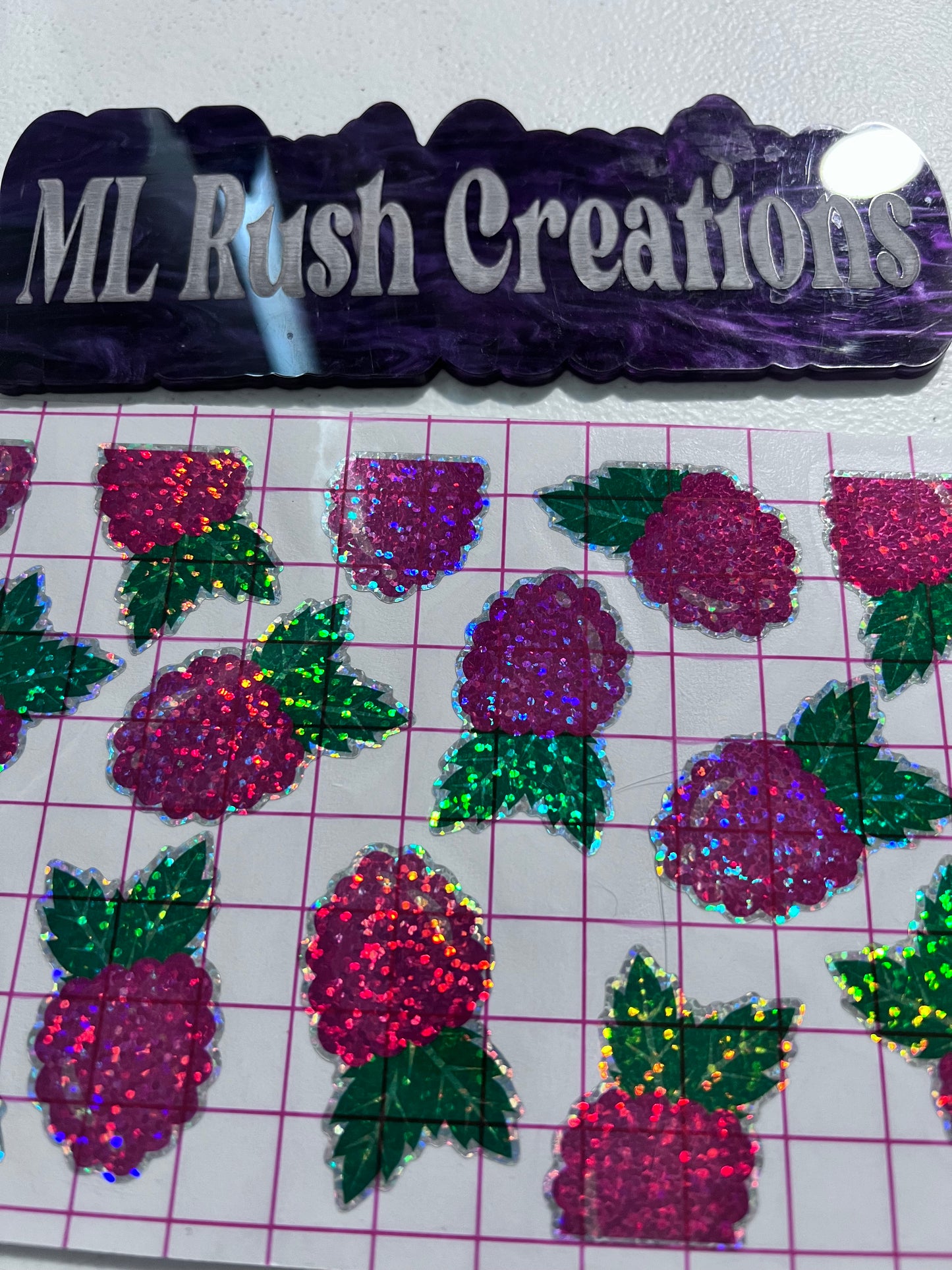 Glitter Raspberries Vinyl