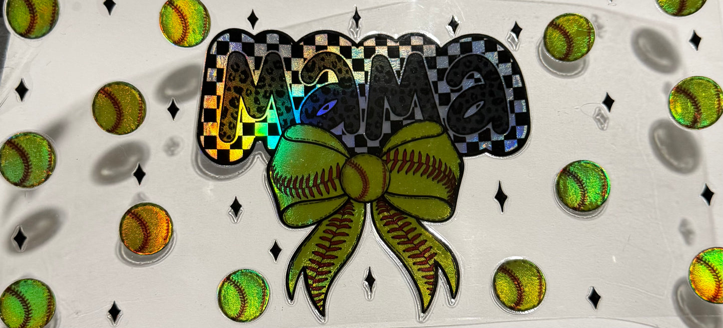 MAMA SOFTBALL HOLOGRAPHIC