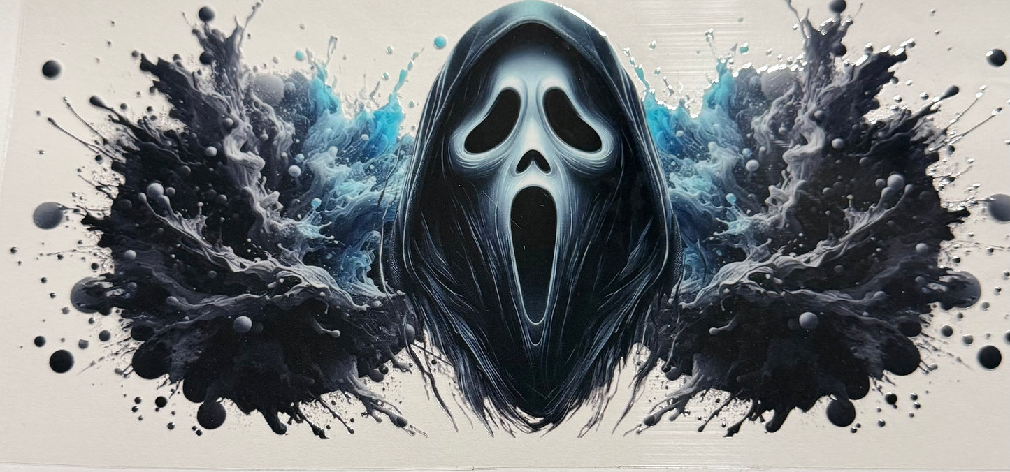 GHOSTFACE WITH BLACK AND BLUE SMOKE