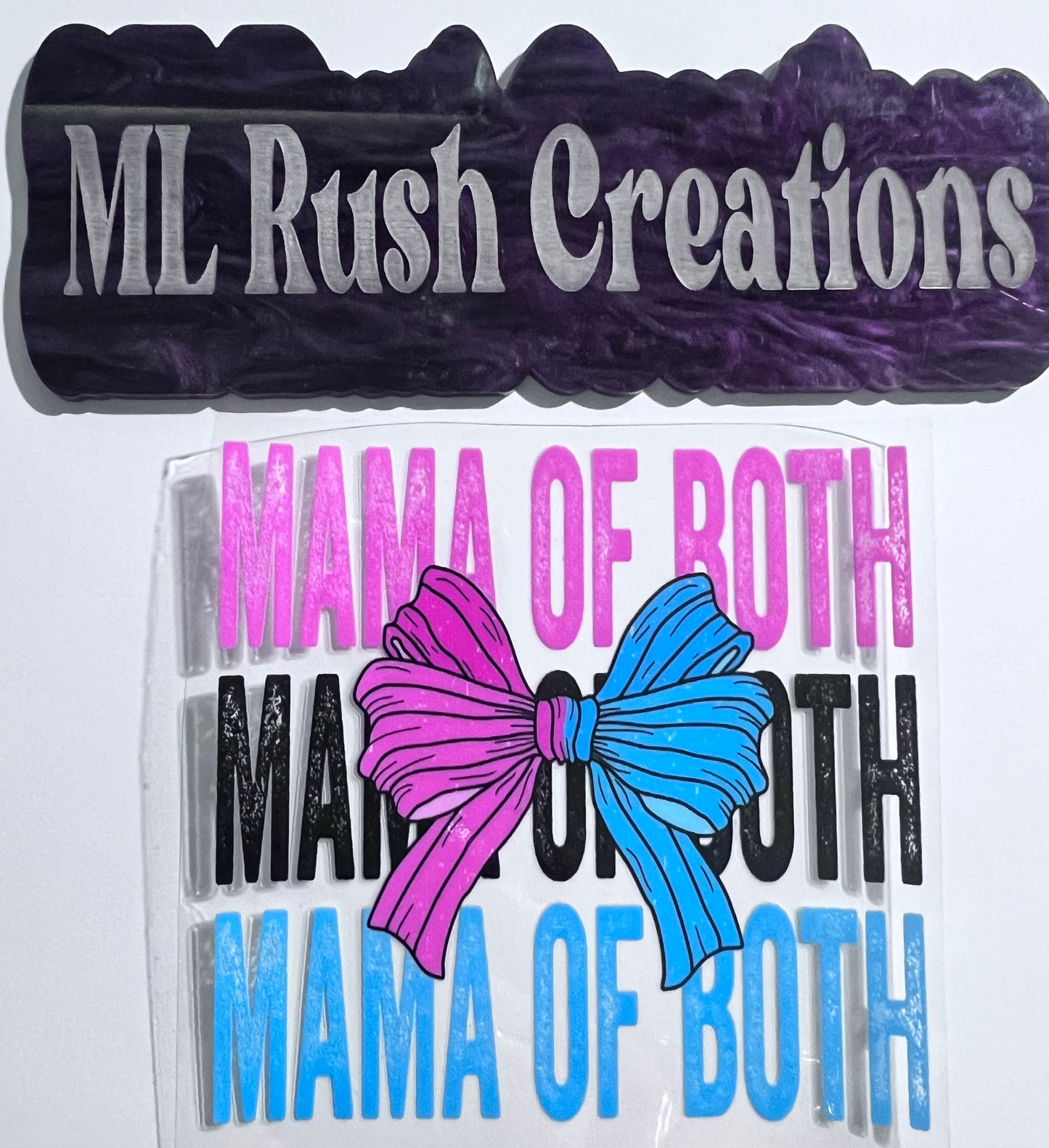 MAMA OF BOTH BLACK WITH BOW
