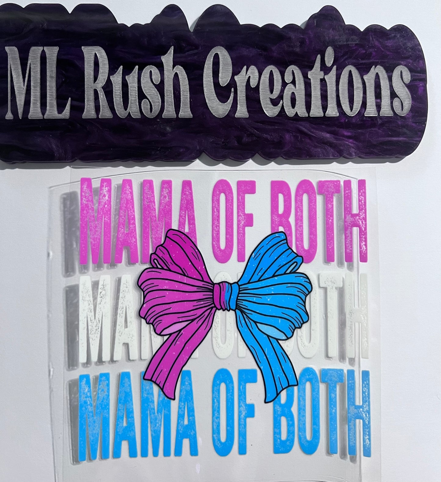 MAMA OF BOTH WHITE WITH BOW