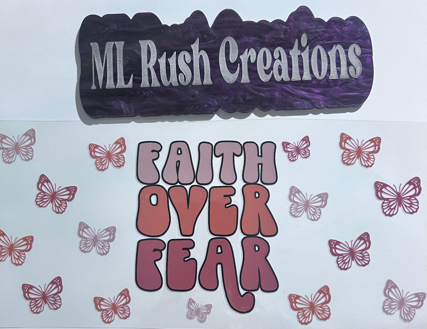FAITH OVER FEAR BUTTERFLIES