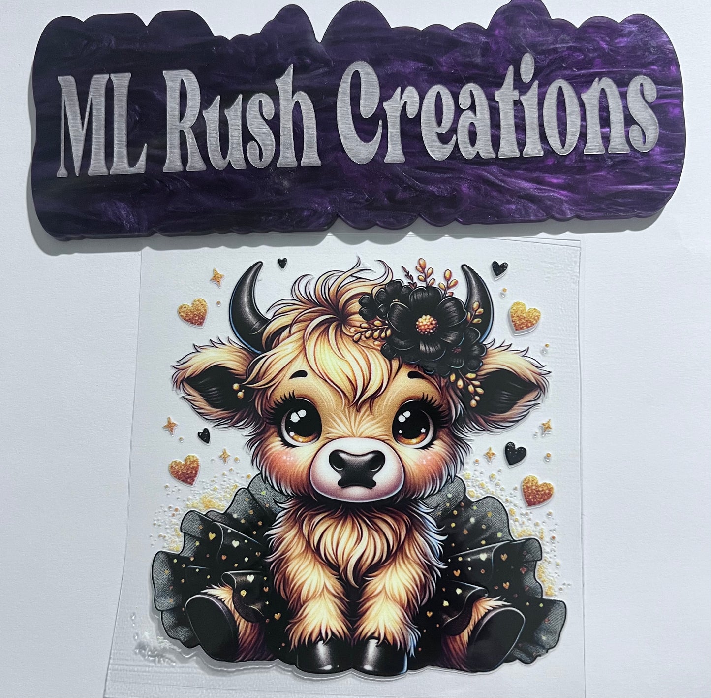 TAN GOLD AND BLACK TUTU BABY COW