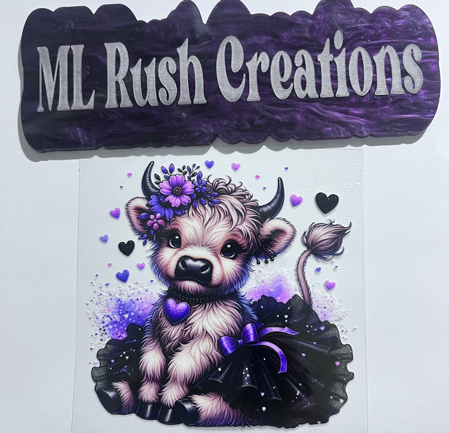 BLACK AND PURPLE BABY COW RIGHT