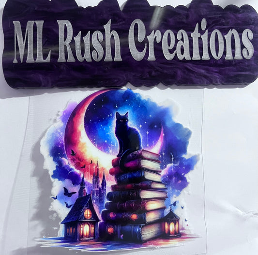 BOOKS CAT MOON PURPLE