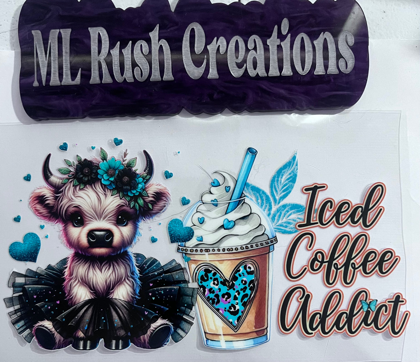 ICED COFFEE ADDICT COW TUTU