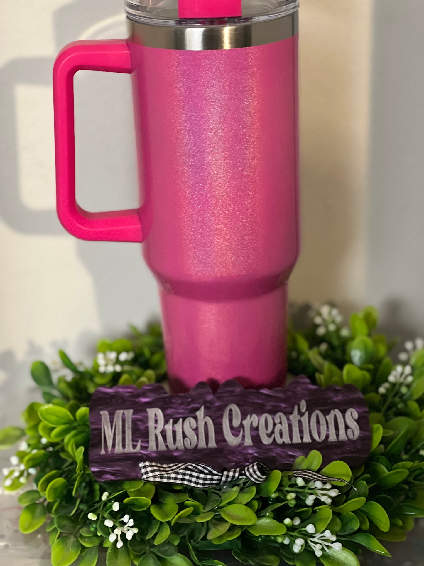 40oz Shimmer Pink Tumbler