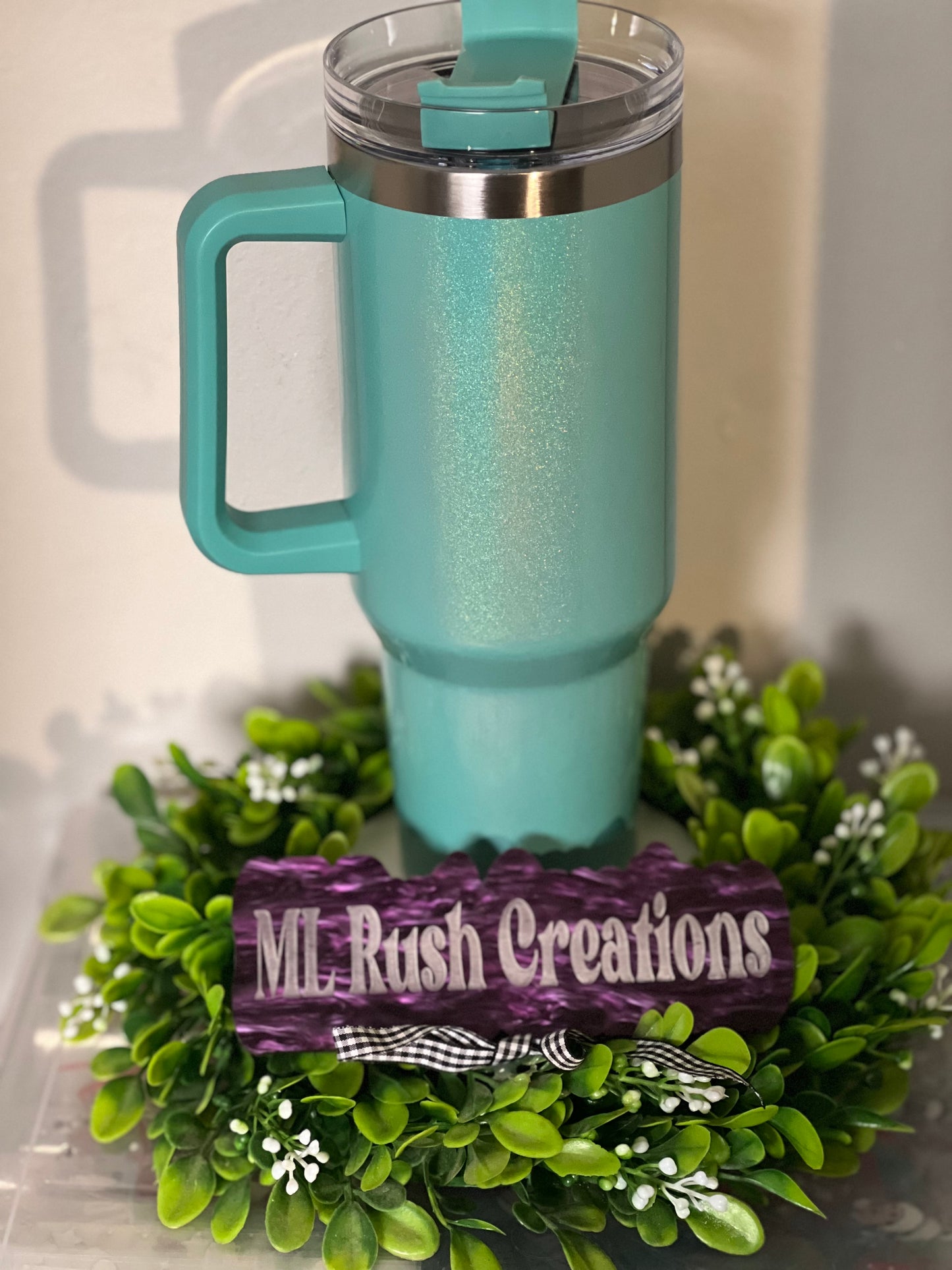 Teal 40oz Shimmer Tumbler