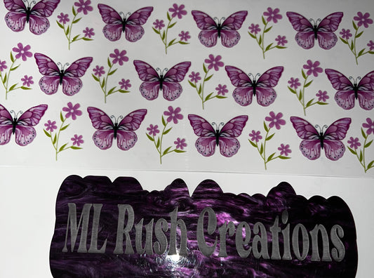 PURPLE BUTTERFLIES PURPLE FLOWERS