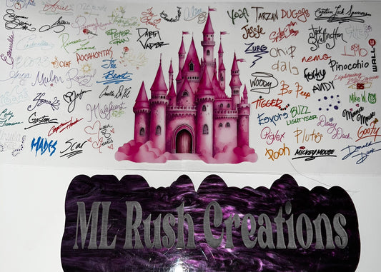 CASTLE WITH ALL SIGNATURES WITH LID TOPPER