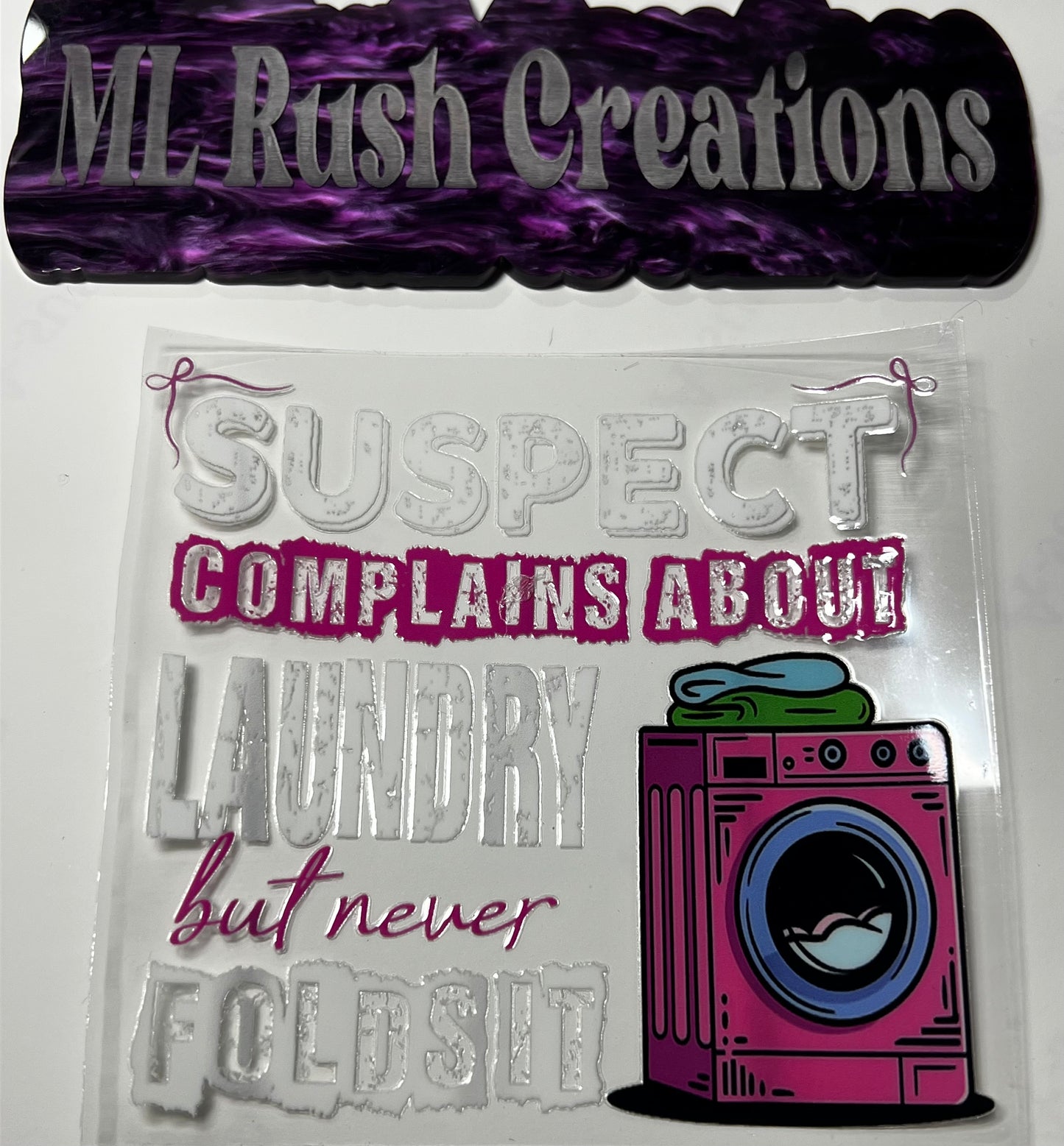 Suspect Complains About Laundry Decal