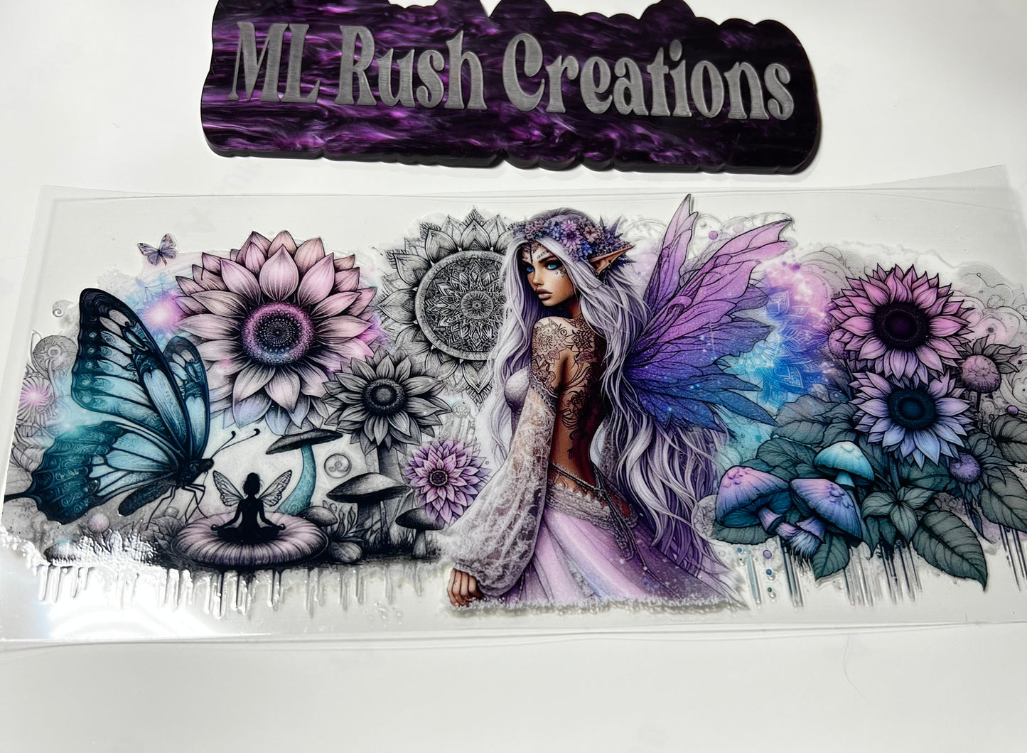 Beautiful Fairy Girl with Flowers & Decal