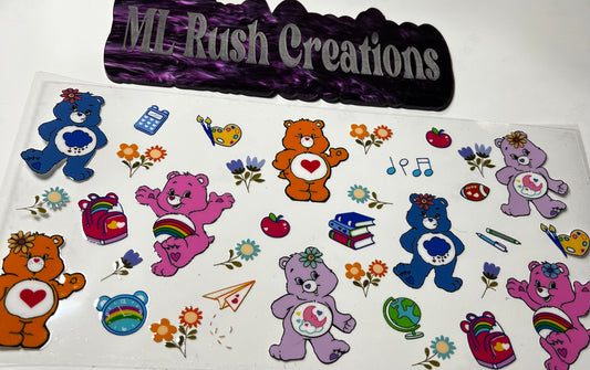 Care Bears with School Theme Items Decal