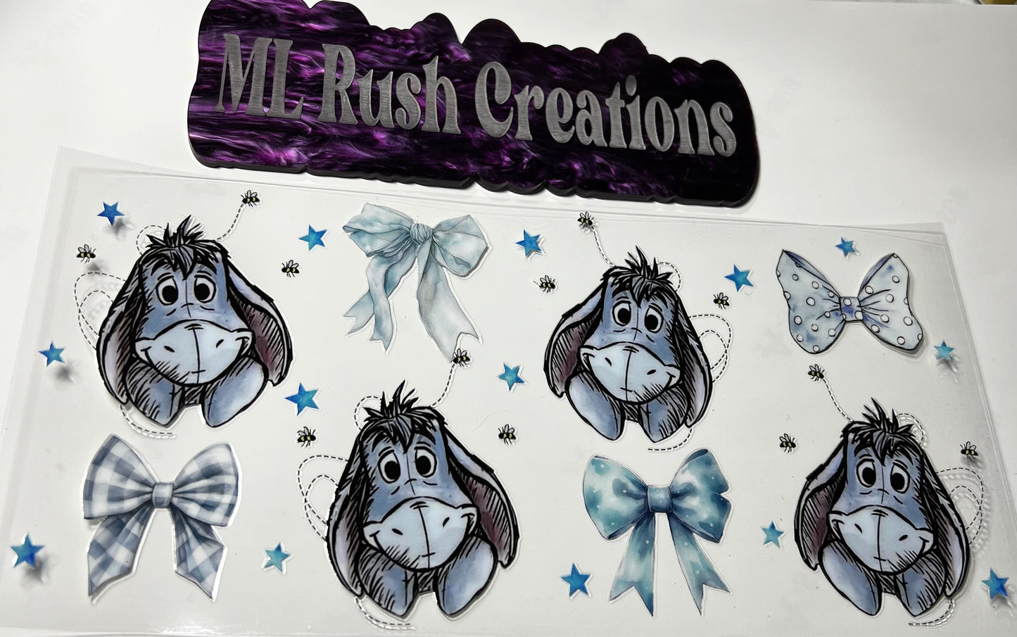 Donkey with Bows Decal