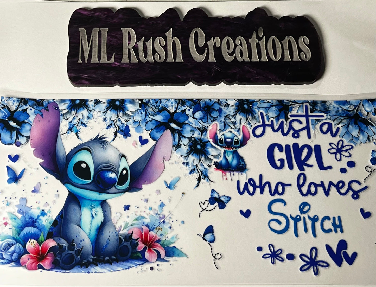 JUST A GIRL WHO LOVES BLUE ALIEN DECAL