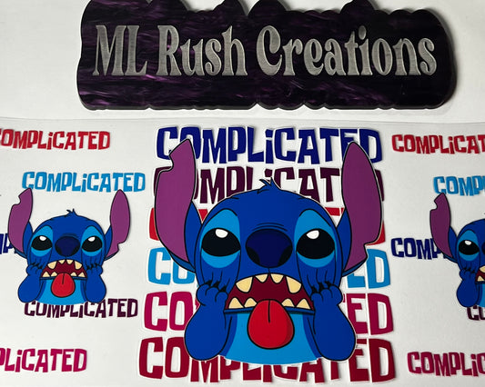 COMPLICATED BLUE ALIEN DECAL
