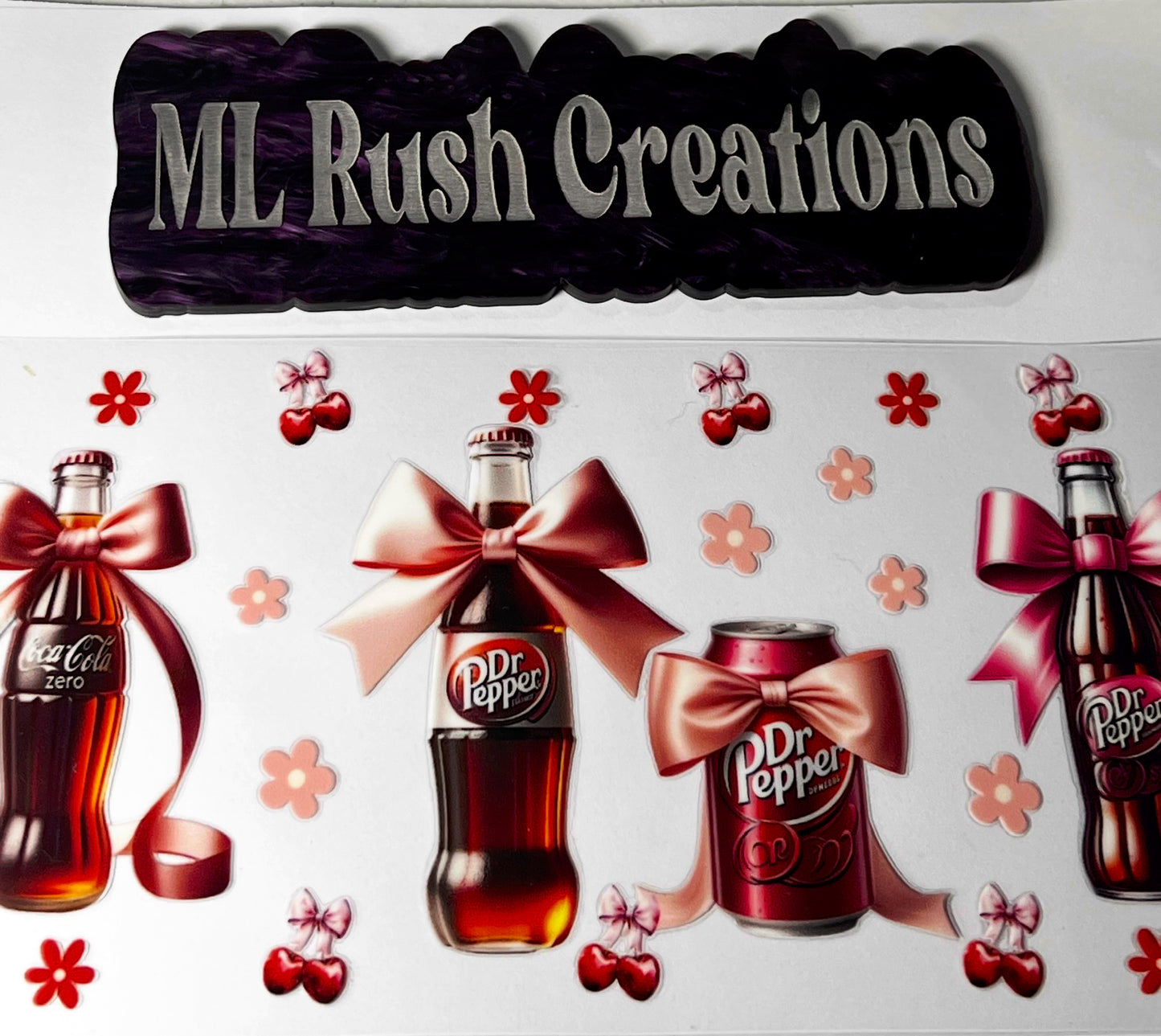 SODA POP CHERRIES FLOWERS DECAL