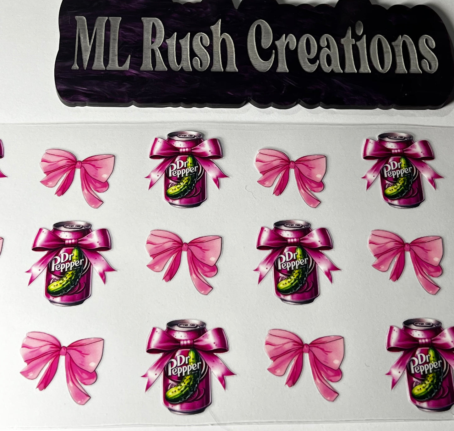 DR P AND PICKLES BOWS DECAL