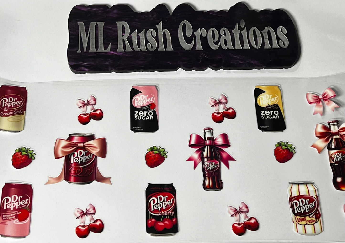 SODA FLAVORS CHERRIES DECAL