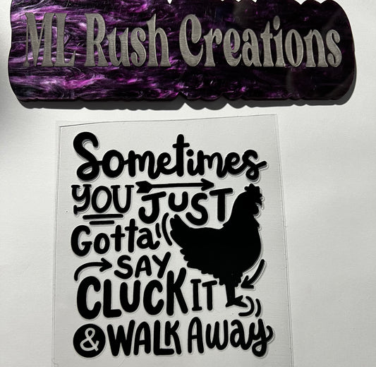 Cluck It Chicken Decal