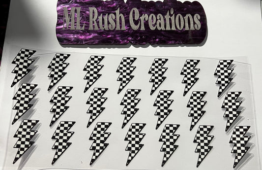 Retro Lightning Bolts Decal