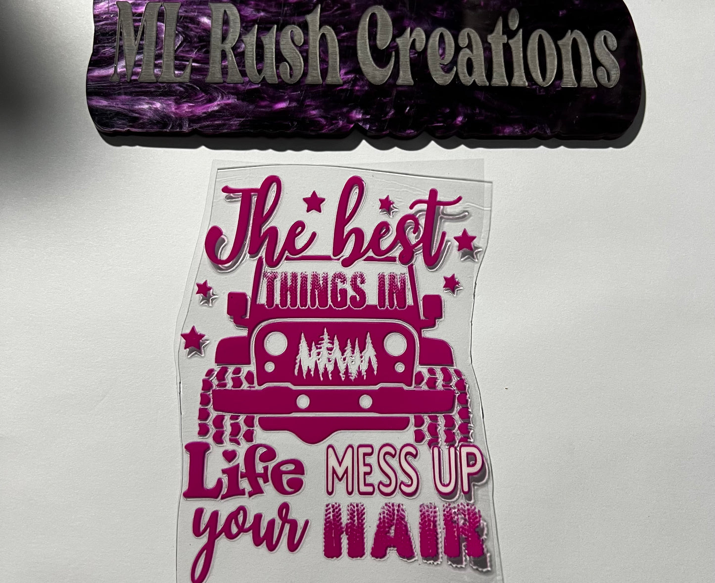 The Best Things In Life Mess Hair Decal