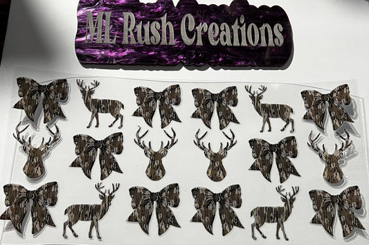 Camo Bows Deer Decal