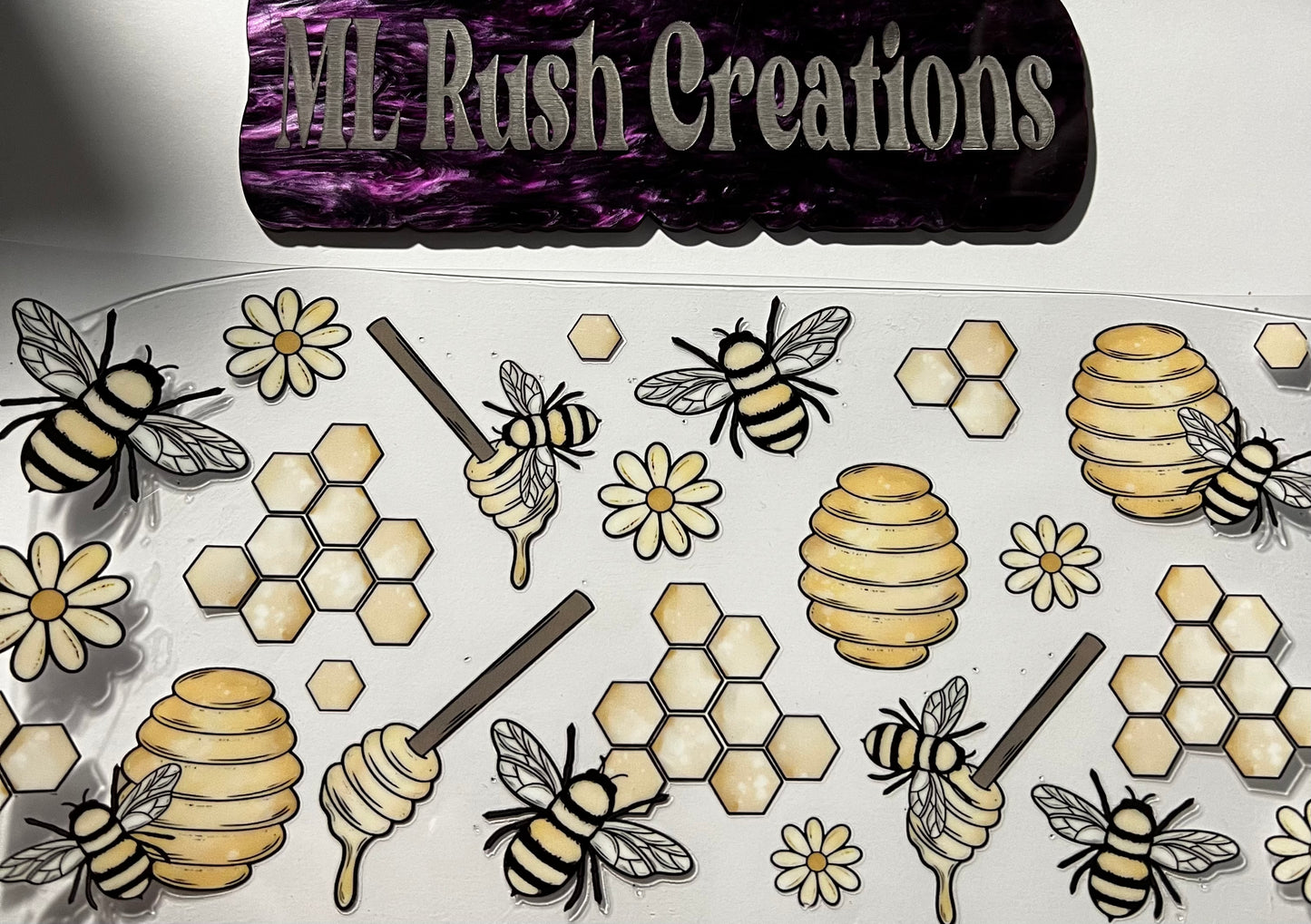 Bees Honey Combs Decal