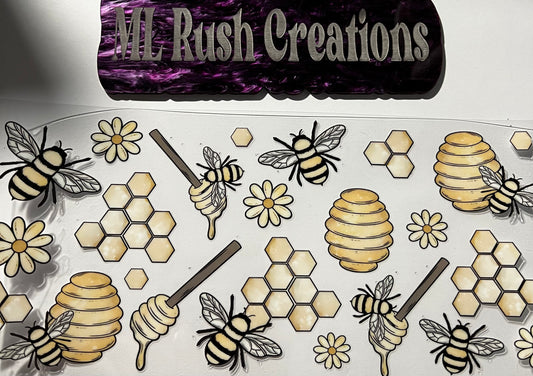 Bees Honey Combs Decal