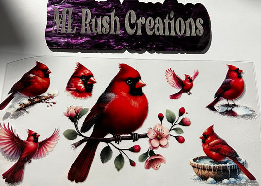 Cardinals Flowers Decal