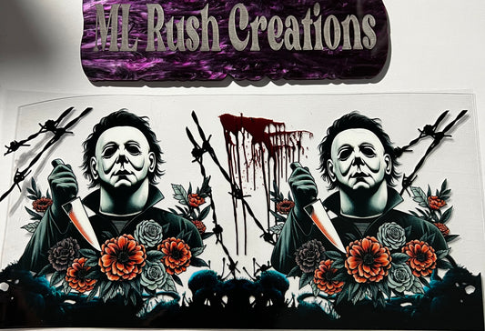 Michael Myers Floral Decal