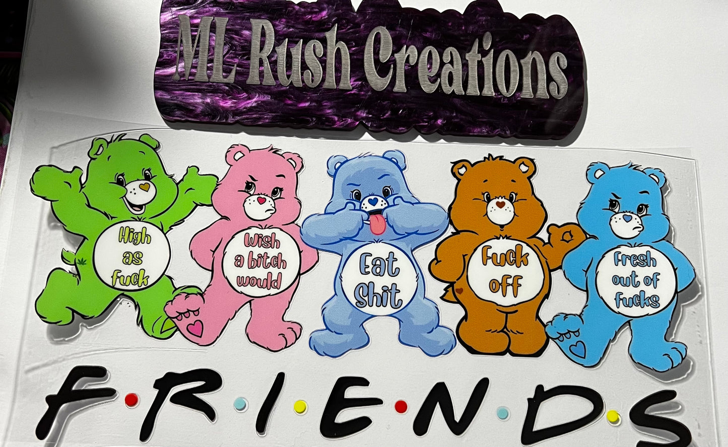 FRIENDS Swear Bear Decal