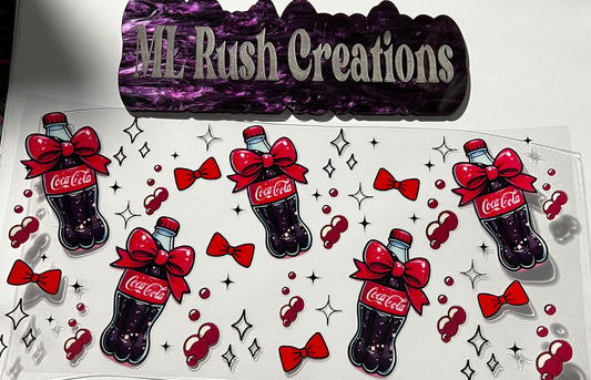 Cococola Bottles Bows Cherries Decal