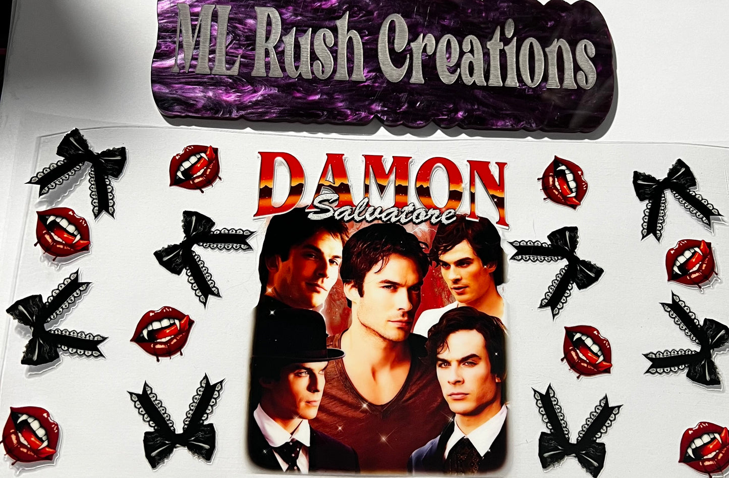 Damon Bows Vampire Lips Decal