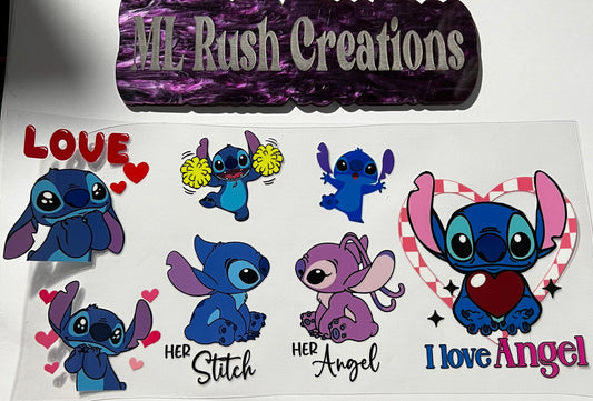 Blue Alien Pink Alien Decal