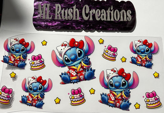 Blue Alien Kitty Decal