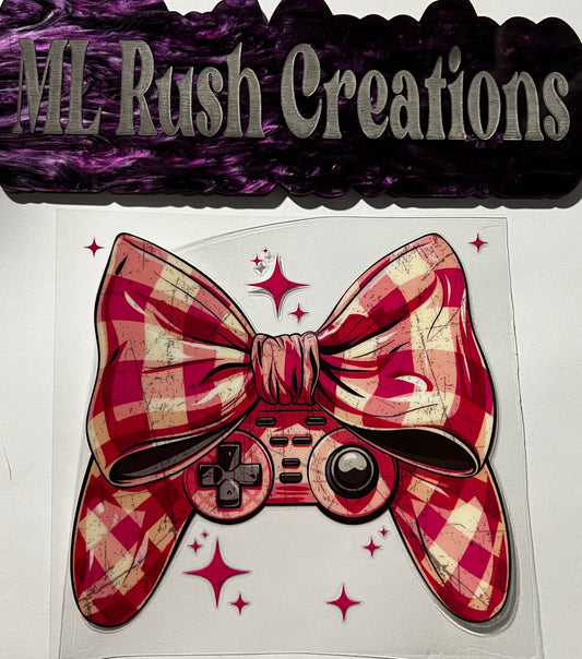 Pink and White Gamer Girl Decal