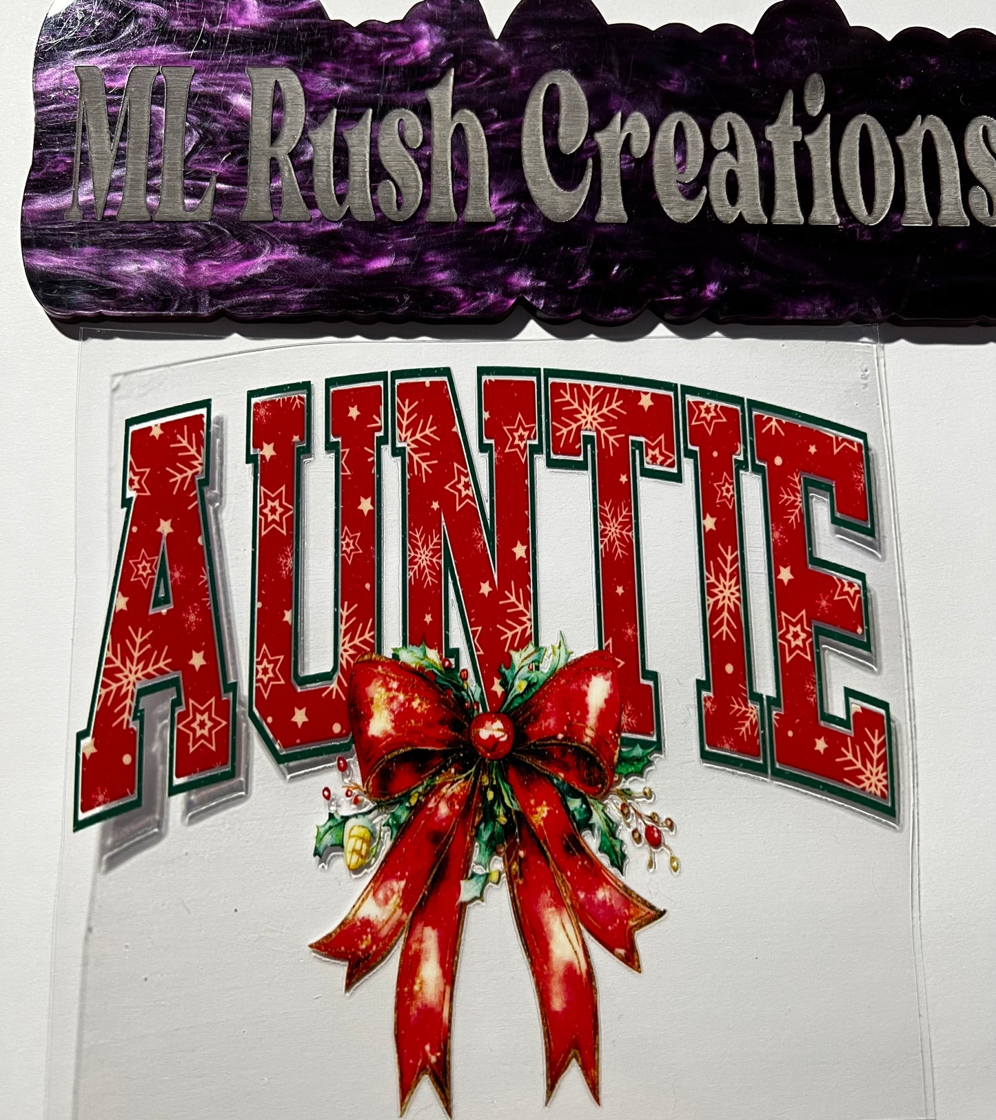 AUNTIE CHRISTMAS BOW