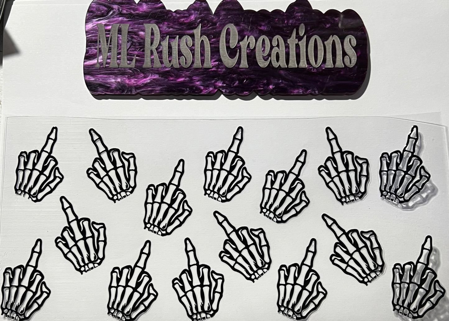 SKULL HAND MIDDLE FINGER