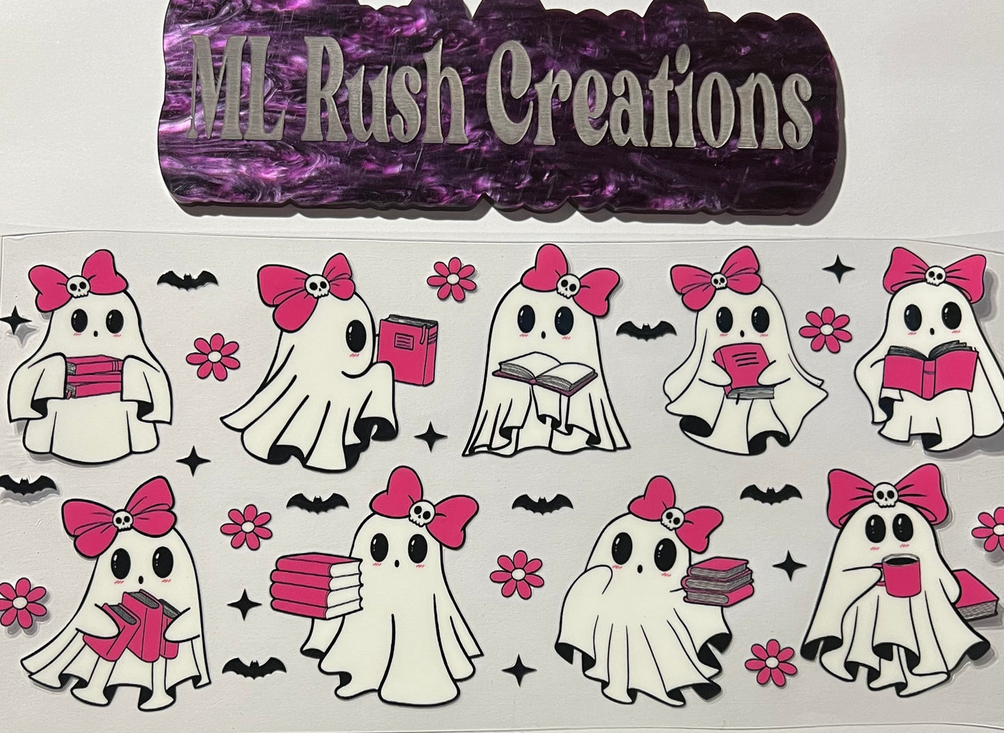 CUTE GHOSTS PINK BOWS