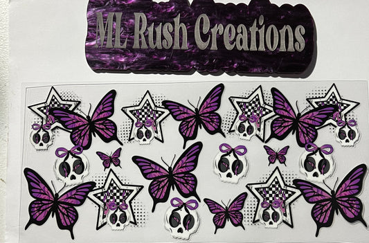 PURPLE BUTTERFLIES RETRO