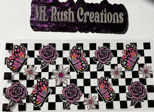 RETRO FLOWERS BUTTERFLIES