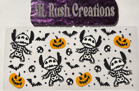 BLUE ALIEN SKELETON PUMPKINS